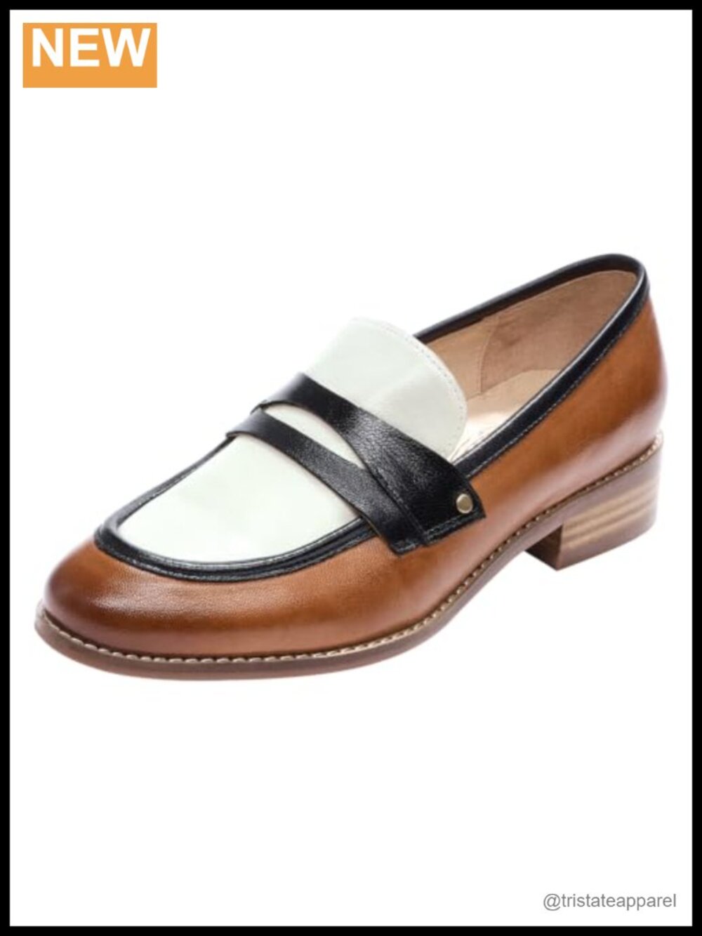Handmade Leather Penny Loafers Round Toe Slip On Flat Shoes